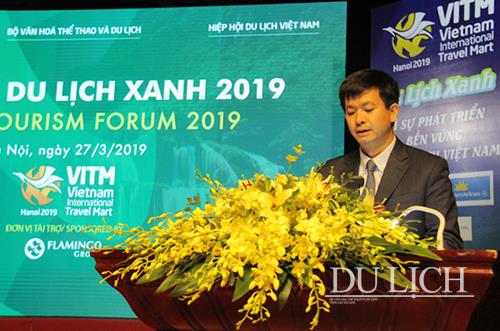 Thứ trưởng Bộ VHTTDL Lê Quang Tùng phát biểu tại Diễn đàn Du lịch Xanh